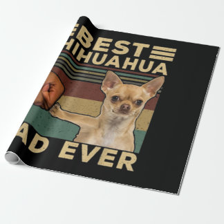 Papier Cadeau Meilleur papa Chihuahua jamais