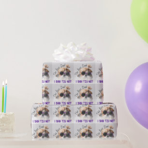 Papier Cadeau Meilleur papa Shih Tzu Pas mignon drôle photo de c