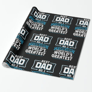 Papier Cadeau Meilleur Père Papa meilleur du monde No.1