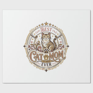 Papier Cadeau Meilleure Maman de Chat Jamais Maman de Chat Papa