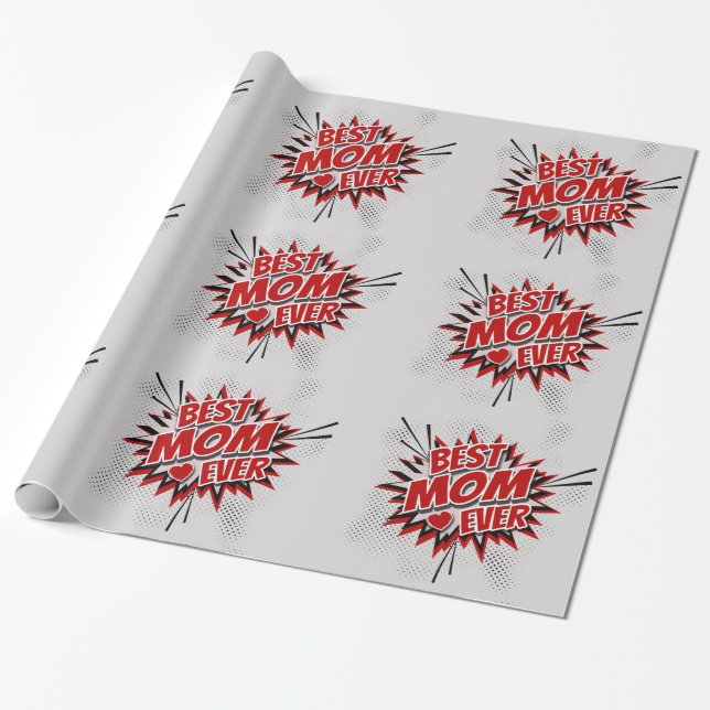 Papier Cadeau Meilleure maman jamais (Déroulé)