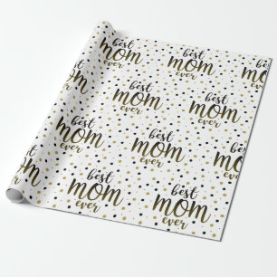 Papier Cadeau Meilleure Maman Moderne