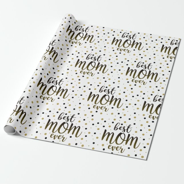 Papier Cadeau Meilleure Maman Moderne (Déroulé)
