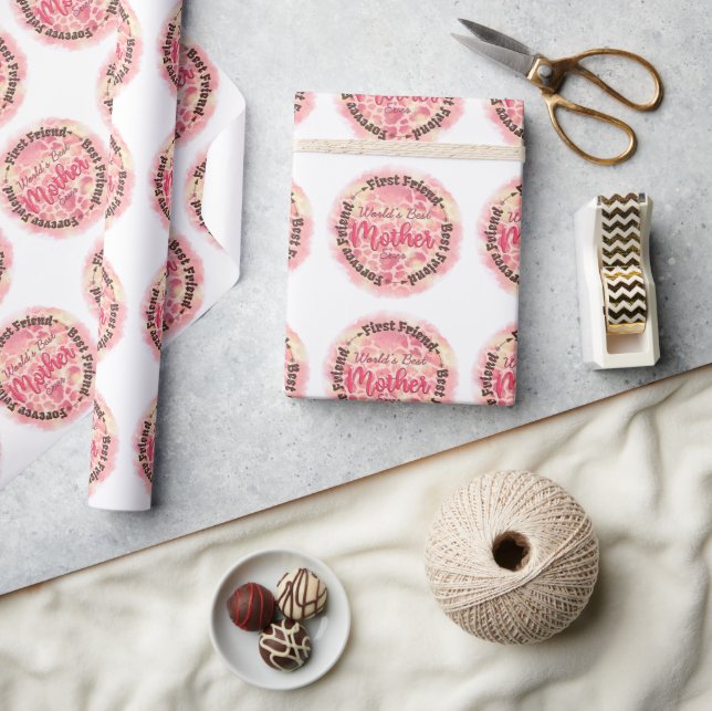 Papier Cadeau Meilleure mère du monde jamais premier ami meilleu (Artisanat)