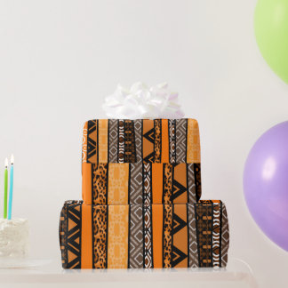 Papier Cadeau Mélange de Motifs tribaux