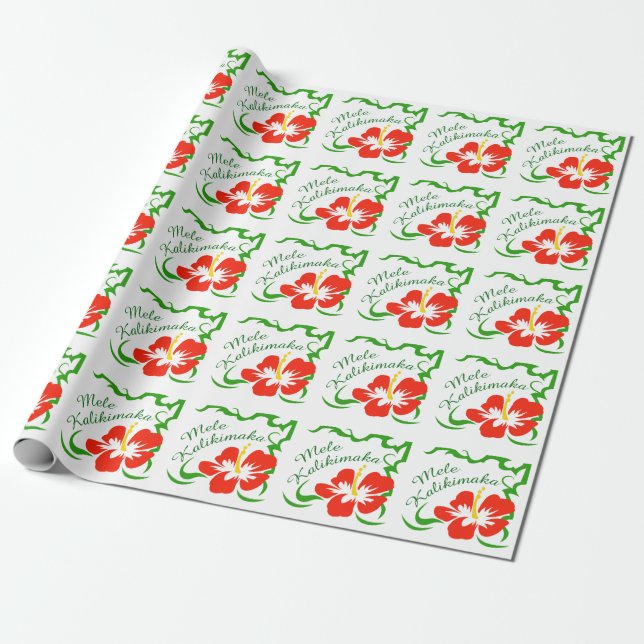 Papier Cadeau Mele Kalikimaka (Déroulé)