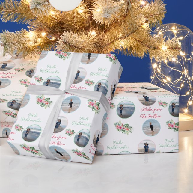 Papier Cadeau Mele Kalikimaka Custom 3 Photo Noël (Vacances)