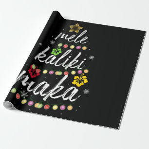 Papier Cadeau Mele kalikimaka Noël Hawaiian Appareils