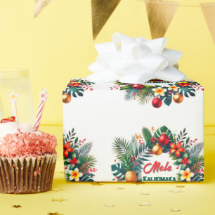 Papier Cadeau Mele Kalikimaka - Noël Tropical