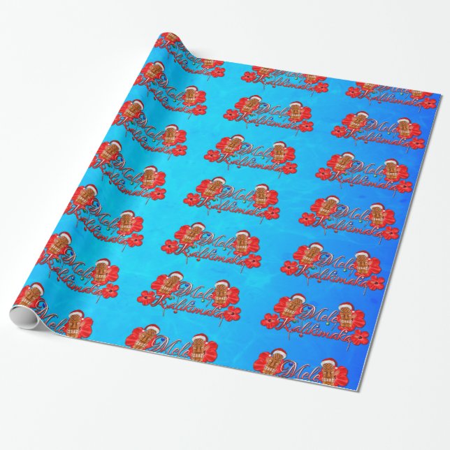 Papier Cadeau Mele Kalikimaka Tiki (Déroulé)