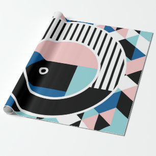 Papier Cadeau Memphis design d'affiche abstrait. Marque géométri