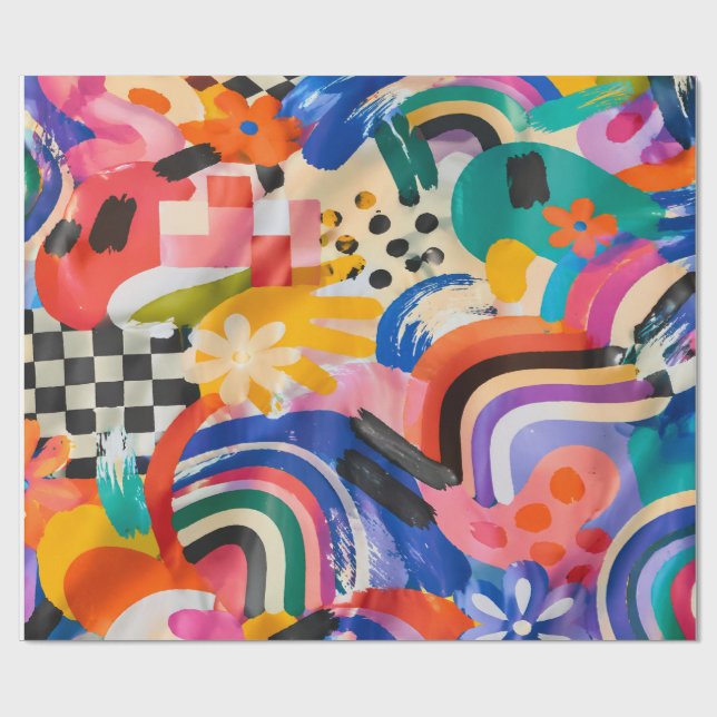 Papier Cadeau Memphis Gift Wrap (Plat)