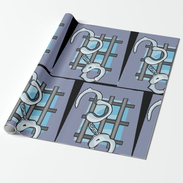 Papier Cadeau Menottes de prison (Déroulé)