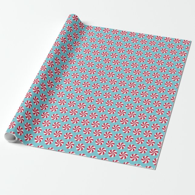 Papier Cadeau Menthe poivrée (Déroulé)
