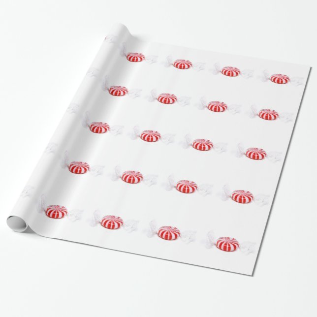 Papier Cadeau Menthe poivrée de Noël (Déroulé)