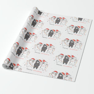 Papier Cadeau Meowny Christmas chats mignons
