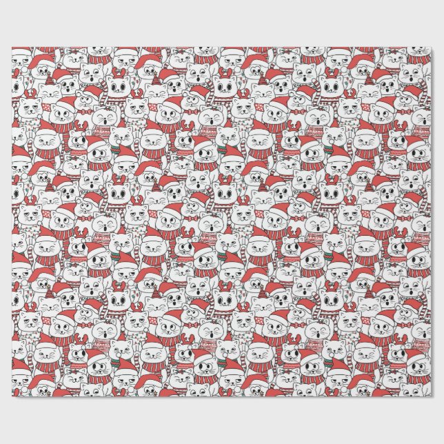 Papier Cadeau Meowy & Bright - Christmas Cats (Plat)