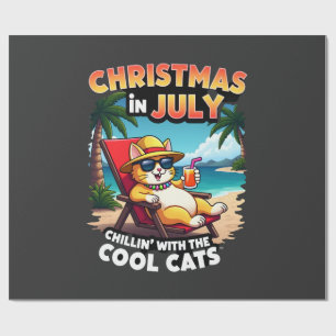Papier Cadeau Meowy Noël Été Noël en juillet Chillin Cool C