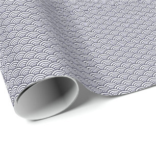 Papier Cadeau Mer de Seigaiha