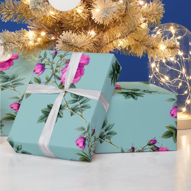 Papier Cadeau Mer Rose (Vacances)