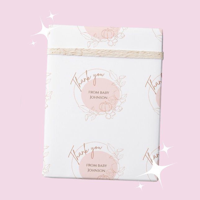 Papier Cadeau Merci bébé personnalisé (Créateur téléchargé)