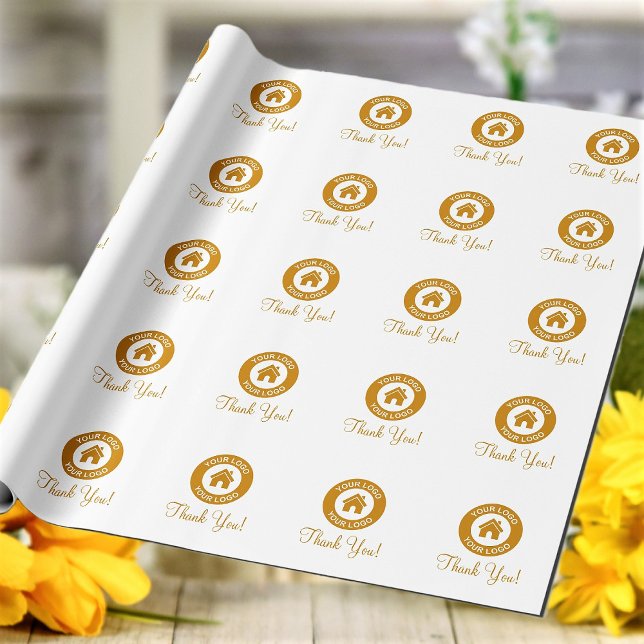 Papier Cadeau Merci de logo d'entreprise personnalisé (Créateur téléchargé)