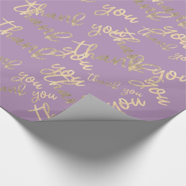 Papier Cadeau Merci Purple Gold Mariage Anniversaire Favoriser (Coin)