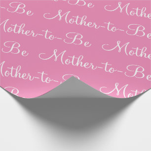 Papier Cadeau Mère à être Baby shower de script rose
