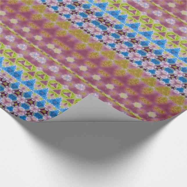 Papier Cadeau Meriwear Floral Haze Chic Stripe Romantique (Coin)