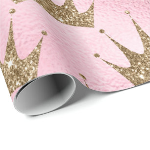 Papier Cadeau Mermaid Parties scintillant rose de la Couronne Pr