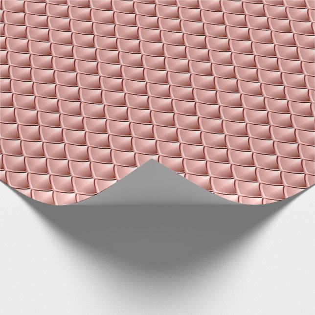 Papier Cadeau Mermaid Scales Dragon Peau rose Rose Or (Coin)