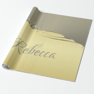 Papier Cadeau Métal or de luxe décoratif sur or et argent