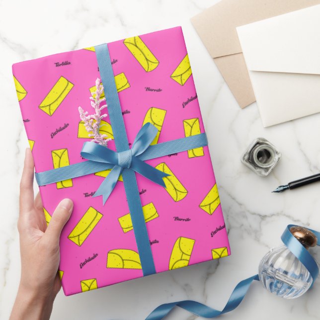 Papier Cadeau Mexican Food Illustrated Tortilla Pattern (Cadeaux)