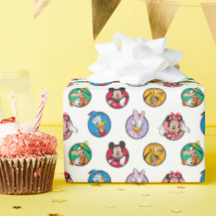 Papier Cadeau Mickey & Friends Motif Cercles Classiques