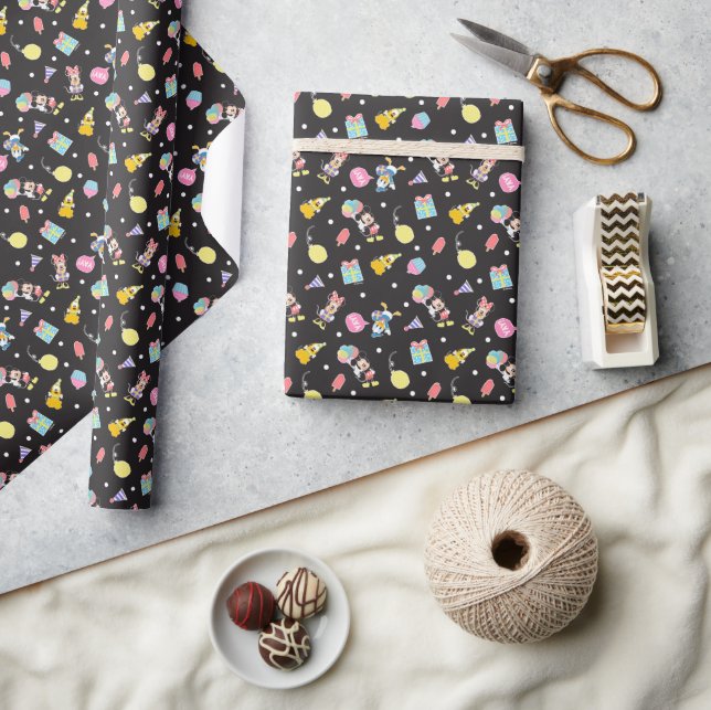 Papier Cadeau Mickey & Minnie | Heure de la fête (Artisanat)