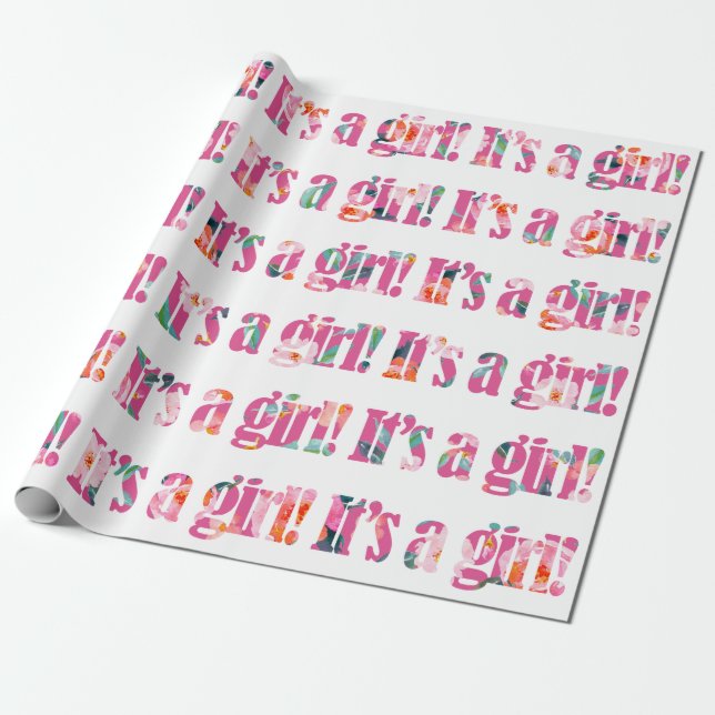 Papier Cadeau Mignon c'est un motif floral magenta pâle de la (Déroulé)