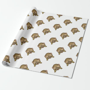 Papier Cadeau Mignon ne voir l'aucun singe mauvais Emoji