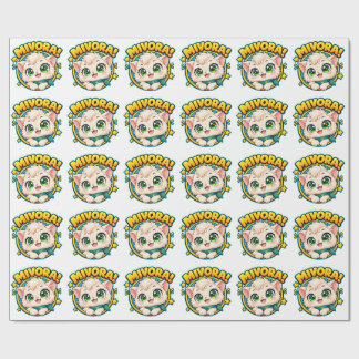 Papier Cadeau Mignon T-Shirt Mivora Anime Chat Enfant