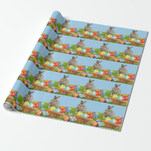 Papier Cadeau Mignonne Bunnyfor Pâques pour une humeur positive