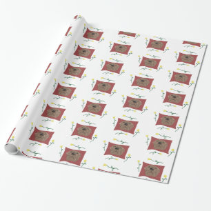 Papier Cadeau Mignonne chien endormi