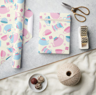 Papier Cadeau Mignonne enveloppement motif de thé