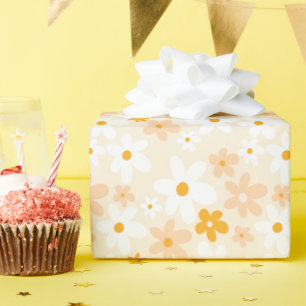 Papier Cadeau Mignonne marguerite jaune
