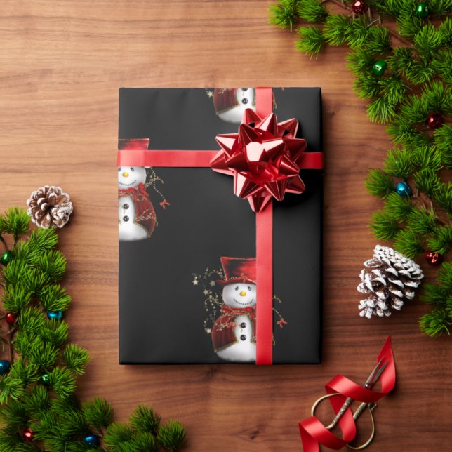 Papier Cadeau Mignons neigeurs de Noël (Créateur téléchargé)