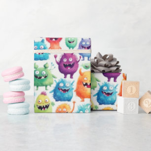 Papier Cadeau Mignons petits monstres 3 -