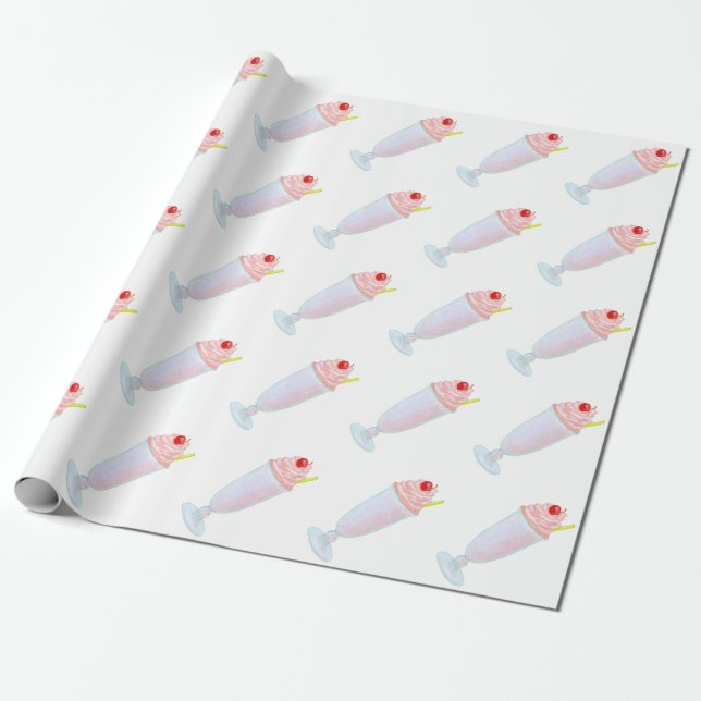 Papier Cadeau milk-shake glacé (Déroulé)