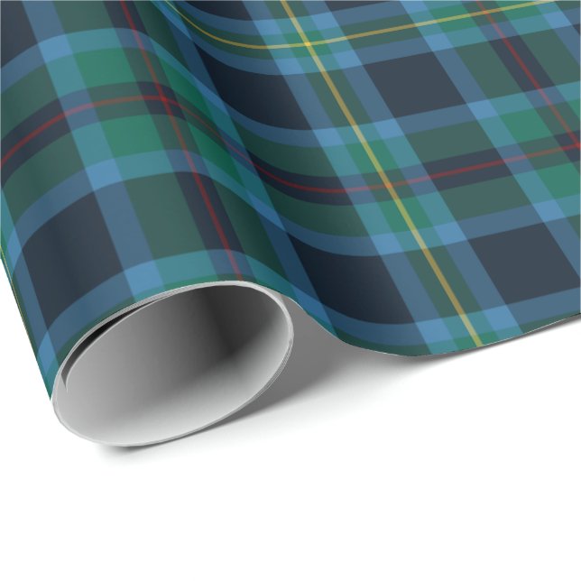 Papier Cadeau Miller Clan Tartan (Coin rond)