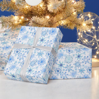 Papier Cadeau Millions de flocons de neige