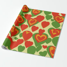 Mini Coeurs Reggae Rouge Motif Vert Or Rouge