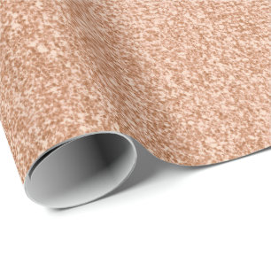Papier Cadeau Minimal en verre métallique brillant d'or de rose
