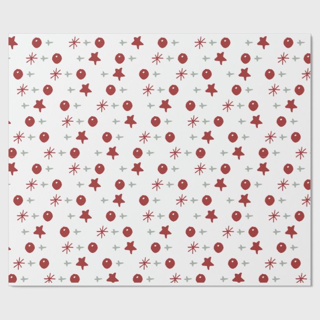 Papier Cadeau Minimal Holiday Cheer Pattern (Plat)